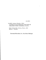 A study of pulmonary function in children with cerebral palsy