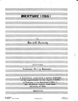 Overture (1955): and Wind quintet in A (1956)