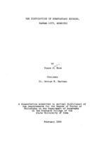 The distribution of substandard housing, Kansas City, Missouri