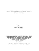 Effect of lectures presented in required program of physical education