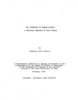 The technique of Graham Greene: a stylistic analysis of five novels