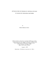 Optimization of feedback control systems by means of nonlinear methods
