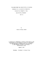 The development and organization of teaching materials in a collegiate mathematics program for students of the non-physical sciences. Pt.II