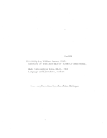A study of the novels of Harold Frederic