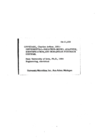 Differential-equation-model adaptive, identification, and nonlinear feedback systems