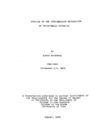 Studies on the intermediary metabolism of Trichinella spiralis