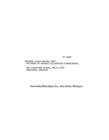 Studies of donor-acceptor complexes