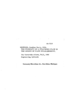 The stability of a stratified flow in the region of flow establishment