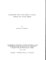 An exploratory study of some aspects of critical listening among college freshmen