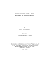 The self and other objects: their measurement and interrelationships