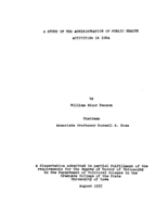 A study of the administration of public health activities in Iowa