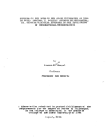 Studies of the role of the State University of Iowa in world affairs: I. Foreign student relationships; II. Certain variables involved in the development of international understanding