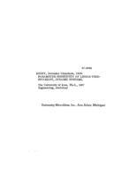 Parameter sensitivity of linear time-in-variant, dynamic systems