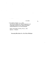 An evaluation of the stability of certain aspects of the speaking performance of stutterers