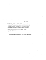 The effect on speech attitudes of positive and negative evaluative comments on classroom speaking