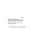 Metal coordination compounds of dithio-oxamide and derivatives