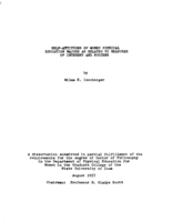 Self-attitudes of women physical education majors as related to measure of interest and success