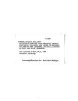 Effects of amount to be learned, amount previously learned, and level of meaningfulness on the learning and recall scores of fast and slow learners