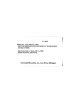 Diffuse reflectance studies of solid-solid interactions