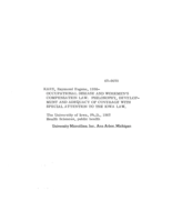 Occupational disease and workmen's compensation law: philosophy, development and adequacy of coverage with special attention to the Iowa law