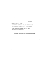 A direct method of analyzing axi-symmetric elasticity problems