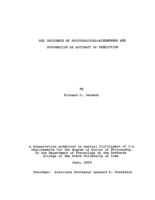 The influence of psychological-mindedness and information on accuracy of prediction