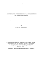 An investigation of the chemistry of w-nitroacetophenone and some related compounds