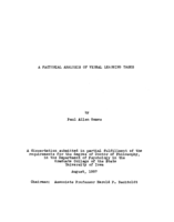 A factorial analysis of verbal learning tasks