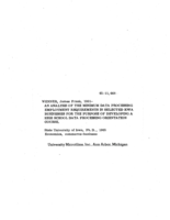 An analysis of the minimum data processing employment requirements in selected Iowa businesses for the purpose of developing a high school data processing orientation course