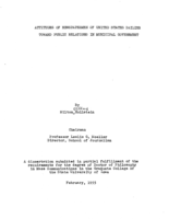 Attitudes of newspapermen of United States dailies toward public relations in municipal government