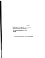 Structural analysis of the northern Bighorn Mountains, Wyoming