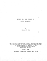 Effects of a ring current on cosmic radiation