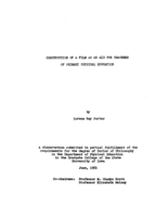 Construction of a film as an aid for teachers of primary physical education