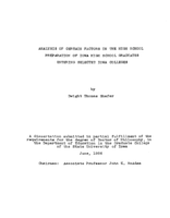 Analysis of certain factors in the high school preparation of Iowa high school graduates entering selected Iowa colleges