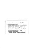 School climate and the interpersonal orientations of elementary school principals