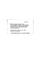 Relationships among achievement and growth measures and school system, staff, and population characteristics