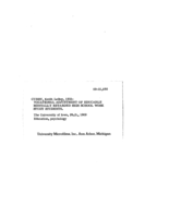 Vocational adjustment of educable mentally retarded high school work study students