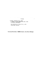 A theory of time perspective and a test of crucial hypotheses