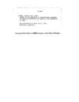 Survey of the graduates of professional programs in physical education for women at the University of Iowa