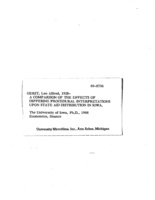 A comparison of the effects of differing procedural interpretations upon state aid distribution in Iowa
