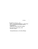Part A: The electrochemical reduction of N-p-nitrobenzylaniline; part B: pyrolysis of trimethylaminecarbamoylimides