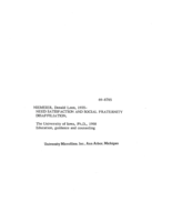 Need satisfaction and social fraternity disaffiliation