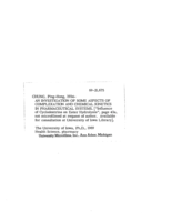 An investigation of some aspects of complexation and chemical kinetics in pharmaceutical systems