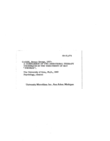 A comparison of two behavioral therapy techniques in the treatment of rat "phobias"