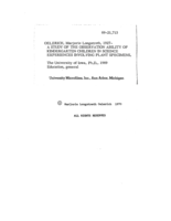 A study of the observation ability of kindergarten children in science experiences involving plant specimens
