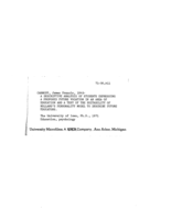 A descriptive analysis of students expressing a proposed future vocation in an area of education and a test of the suitability of Holland's Personality Model to describe future educators