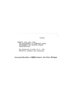 The relationship of elementary school environments and selected student characteristics