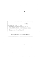 Predictor selection rules in multivariate situations: a Monte Carlo study