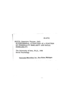 Interpersonal attraction as a function of personality similarity and social desirability