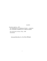 An approach to audience study: a survey of Lebanese personality orientations